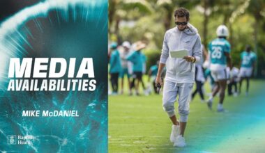 Coach Mike McDaniel meets with the media | Miami Dolphins
