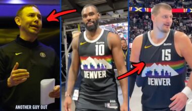 Denver Nuggets Locker Room Celebration After Nikola Jokic Makes 56 Points vs. Timberwolves!