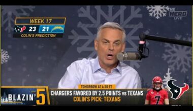 THE HERD | Colin Cowherd CONFIDENT Houston Texans Will UPSET Chargers | NFL