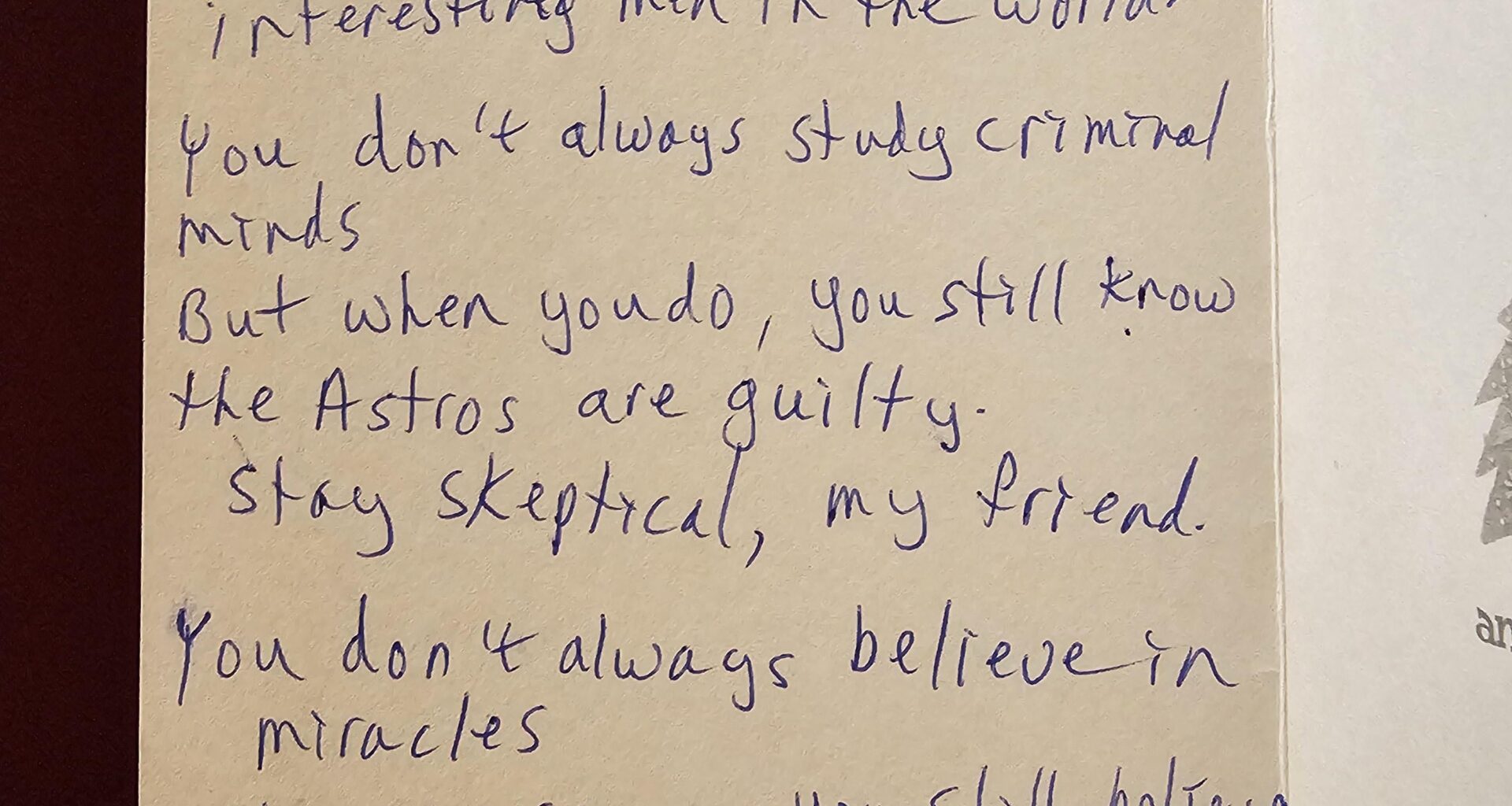 I'm a die-hard Brewers fan, 3rd year forensic psych student, and a long-time lover of the "Most Interesting Man In The World" commercials, so my mom made this Christmas card for me. Figured you guys would enjoy it. Merry Christmas from Canada!