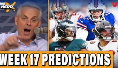 Colin Cowherd’s NFL Week 17 Predictions: Bears-49ers, Eagles-Bills, Texans-Chargers | THE HERD