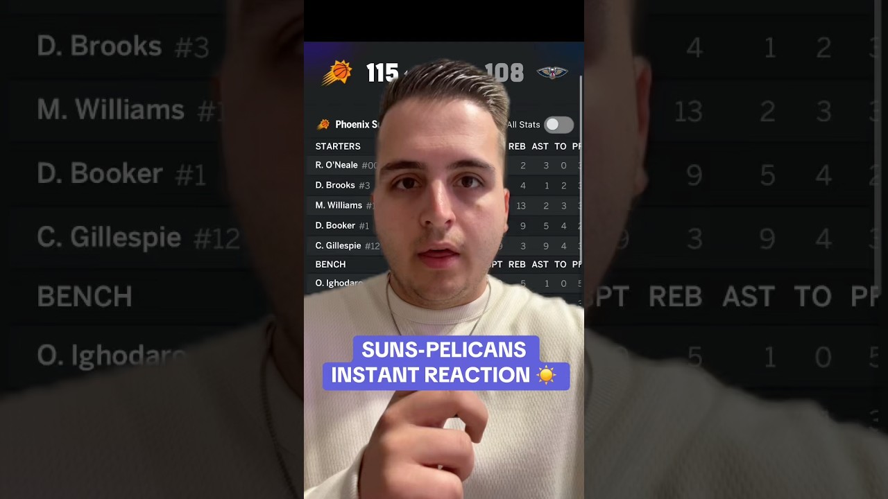 Instant Reaction To The Phoenix Suns BEATING Pelicans ☀️ #nba #phoenixsuns #devinbooker