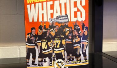 An un-opened box of Wheaties from the 1991 cup