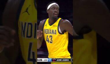 Pascal Siakam Scores 8 Points in Less Than 1 Minute & Ends First Half with 24 Points at Miami