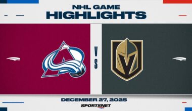 NHL Highlights | Avalanche vs. Golden Knights - December 27, 2025