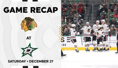 Blackhawks at Stars Game Highlights | 12.27.25