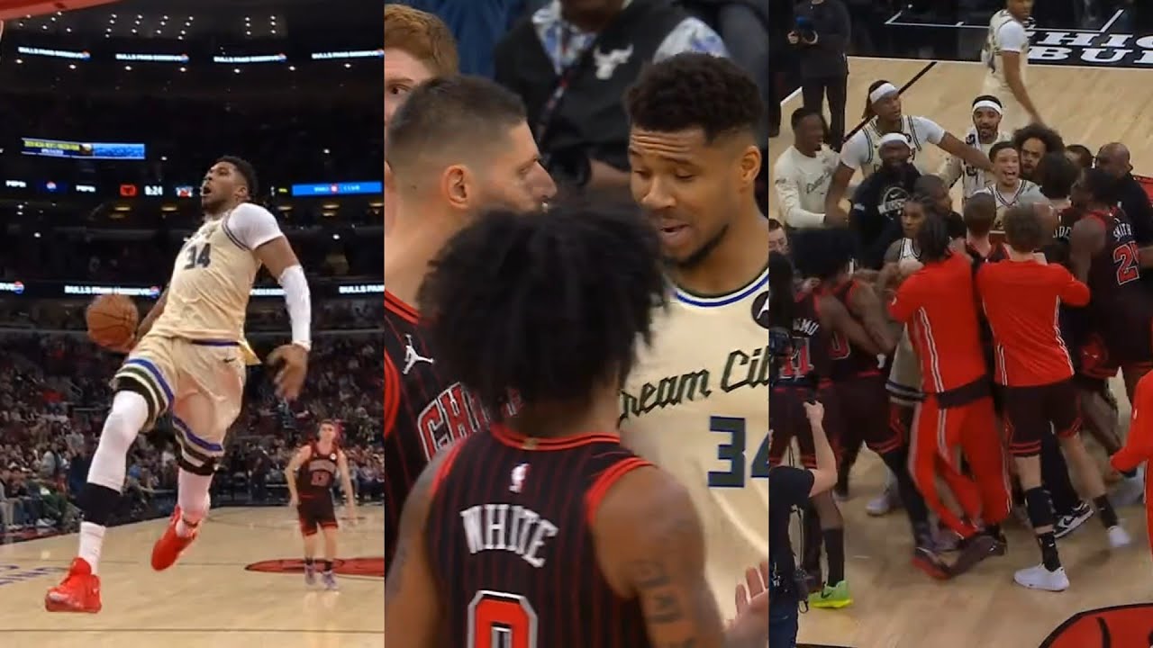 Giannis Antetokounmpo windmill dunk at end of game had Bulls heated 😳