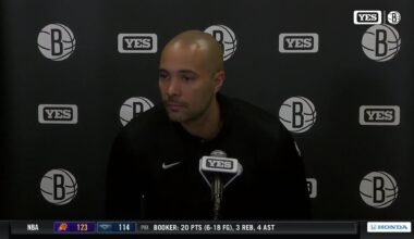 Head Coach Jordi Fernández after the Nets' win