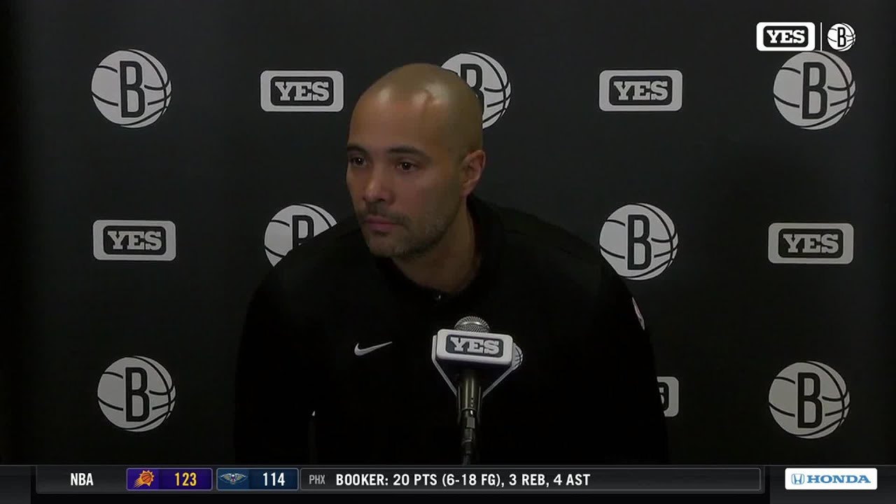 Head Coach Jordi Fernández after the Nets' win