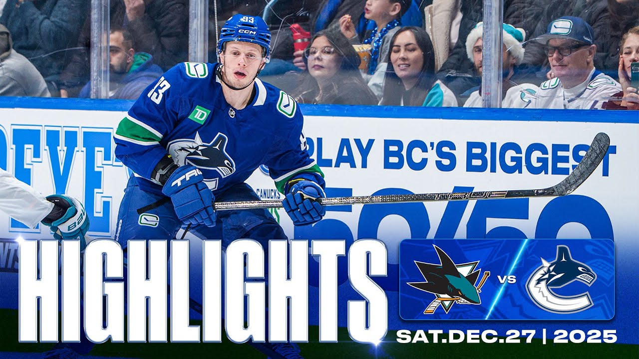 Game in 10 | Vancouver Canucks vs. San Jose Sharks Highlights (Dec 27, 2025)