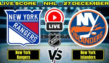 🔴 New York Rangers vs New York Islanders | NHL PLAY BY PLAY | Live Score Update 27 December