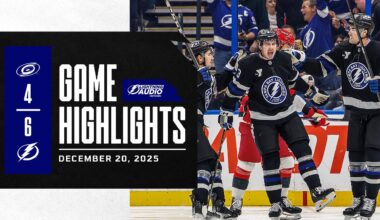 Hurricanes vs. Lightning | Lightning Radio Highlights | December 20, 2025