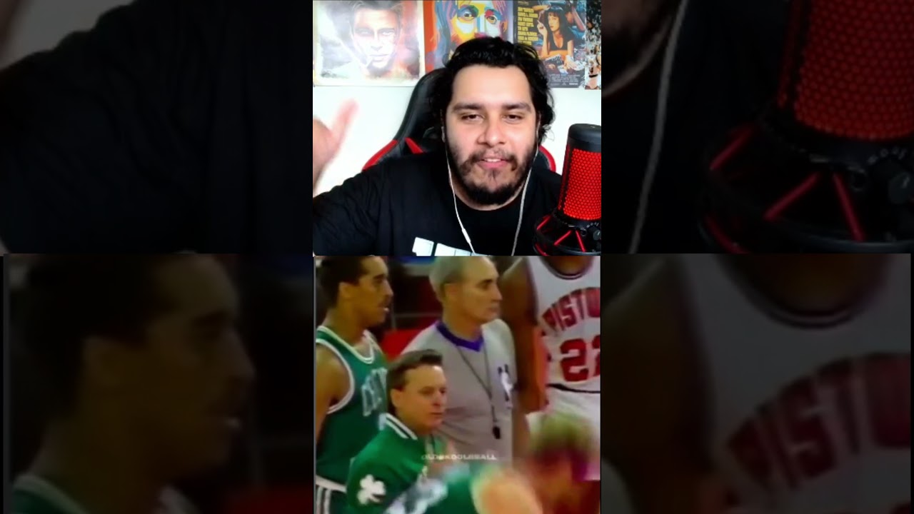 Larry Bird vs "Bad Boys" de Detroit 🔥  #nba #larrybird #detroitpistons #react