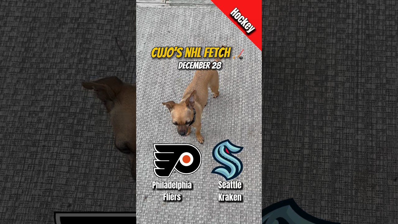 Cujo’s NHL Fetch | Philadelphia Flyers vs Seattle Kraken 🐕 12-28-2025 NHL Hockey