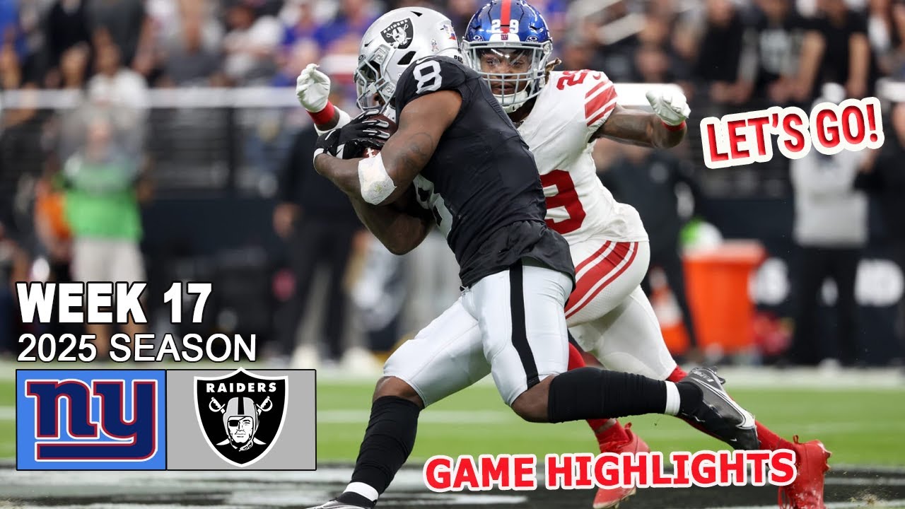 New York Giants vs Las Vegas Raiders Game Highlights  | NFL Week 17 2025 Season | Dec 28,2025