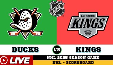🔴LIVE : Anaheim Ducks Vs Los Angeles Kings | NHL 2025 | NHL Live SCOREBOARD
