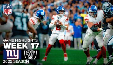 New York Giants vs Las Vegas Raiders Game Highlights | 2025 NFL Season Week 17