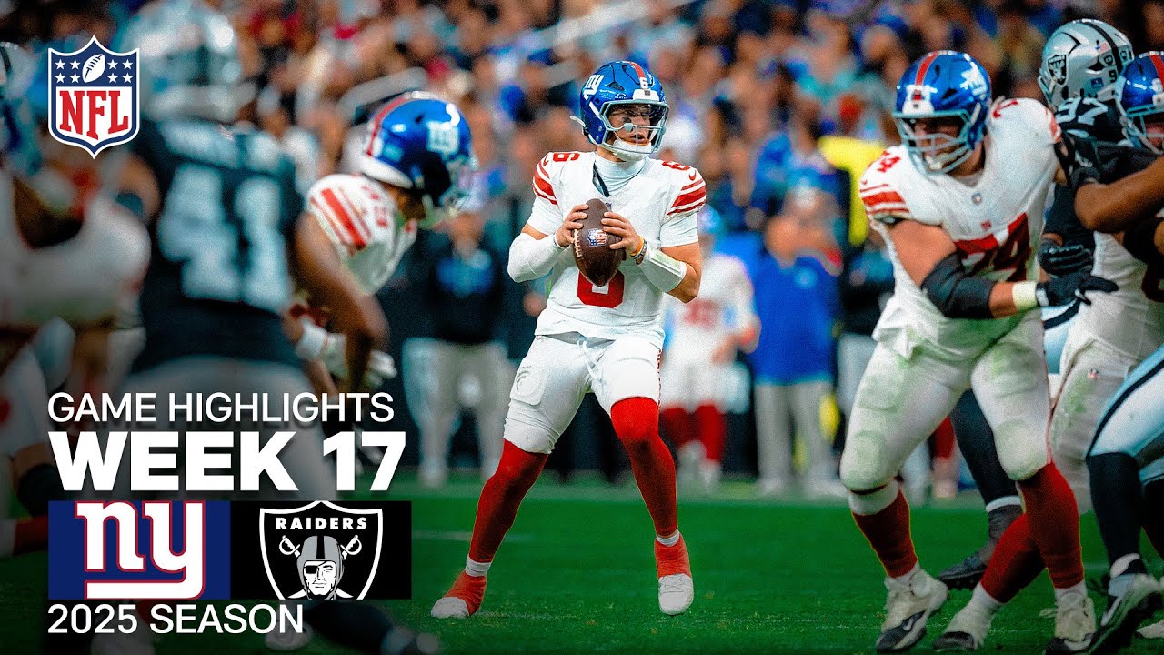 New York Giants vs Las Vegas Raiders Game Highlights | 2025 NFL Season Week 17