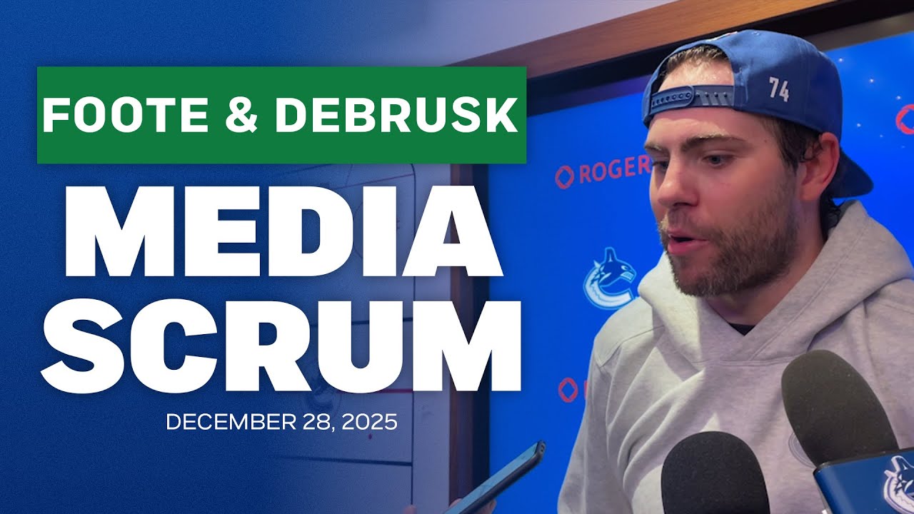 Canucks’ Jake DeBrusk reacts to being a healthy scratch, Foote explains thinking