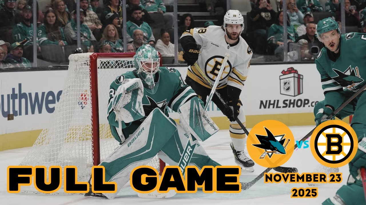 NHL Full Game | San Jose Sharks vs Boston Bruins | November 23, 2025