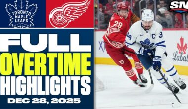 Toronto Maple Leafs at Detroit Red Wings | FULL Overtime Highlights - December 28, 2025