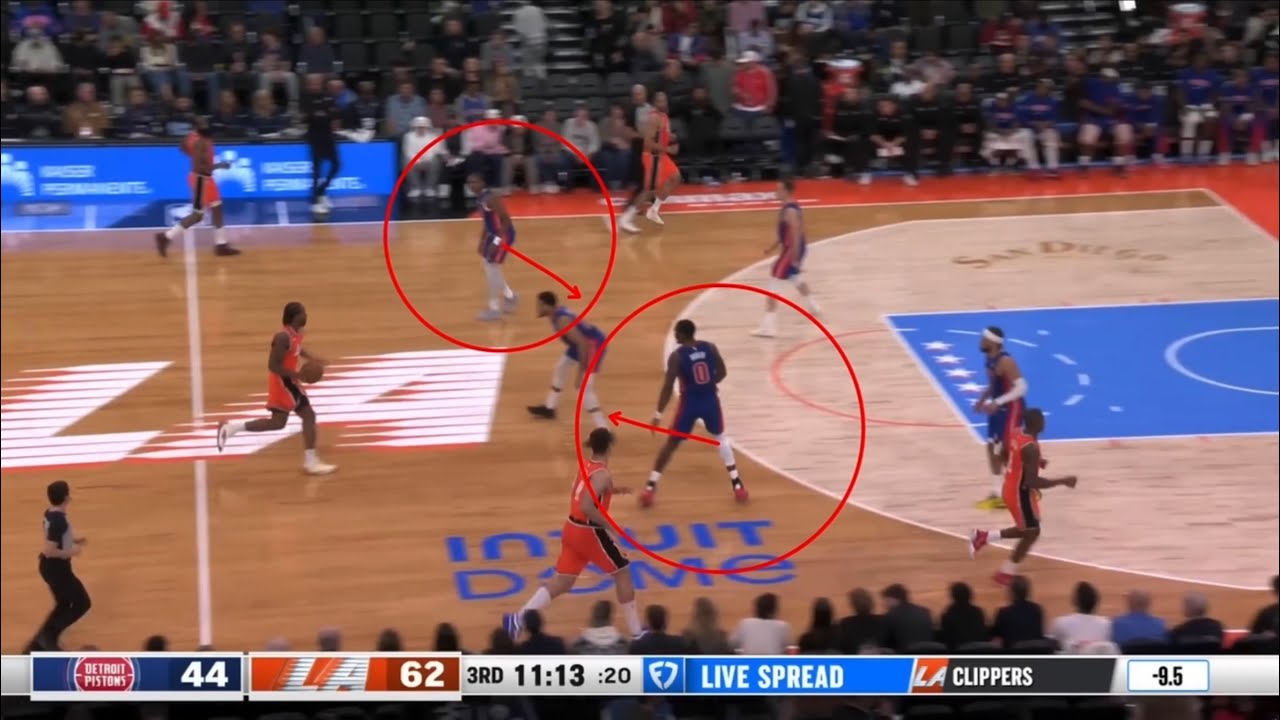 The DETROIT PISTONS nepotism, bird brain coaching staff will never win anything vs. CLIPPERS