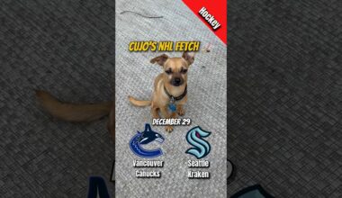 Cujo’s NHL Fetch | Vancouver Canucks vs Seattle Kraken 🐕 12-29-2025 NHL Hockey