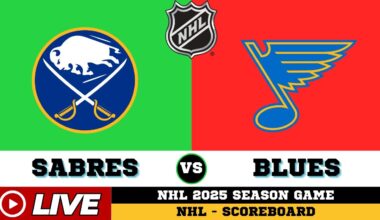 🔴LIVE : Buffalo Sabres Vs St. Louis Blues | NHL 2025 | NHL Live SCOREBOARD