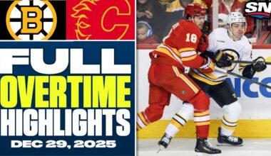 Boston Bruins at Calgary Flames | FULL Overtime Highlights - December 29, 2025