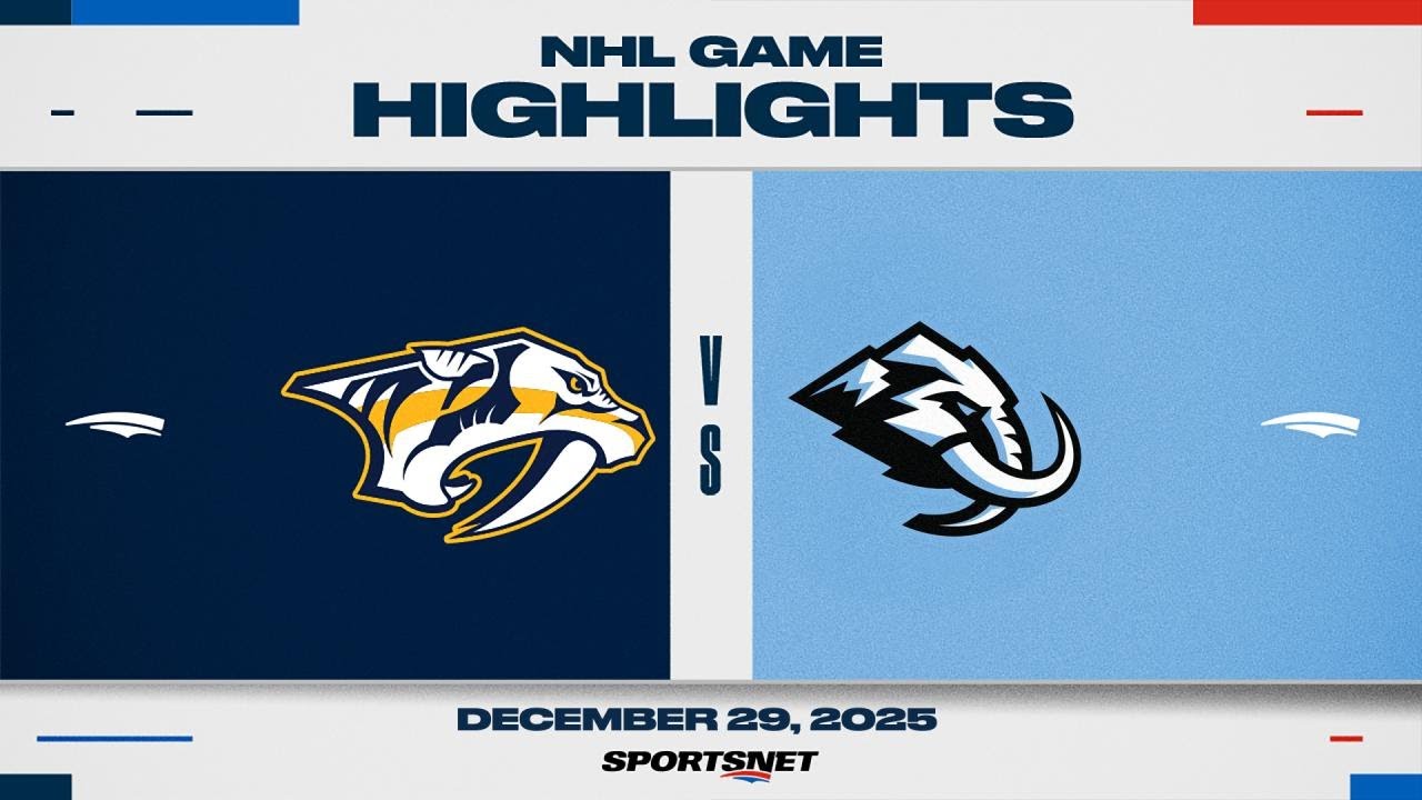NHL Highlights | Predators vs. Mammoth - December 29, 2025