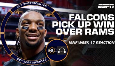 Rams vs. Falcons REACTION 🍿 Stafford throws 3 INT & Atlanta holds off LA's comeback | SC with SVP