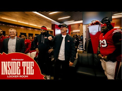 Go Inside the 49ers Locker Room Following Week 17 vs. Bears