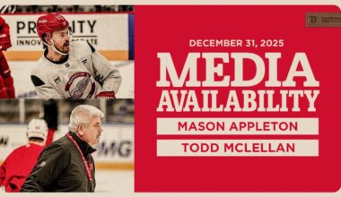 Mason Appleton, Todd McLellan Morning Skate Media | Dec 31, 2025