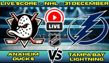 🔴 Anaheim Ducks vs Tampa Bay Lightning | NHL PLAY BY PLAY | Live Score Update 31 December