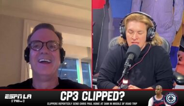 Shelburne: "The Clippers have a very good front office". Ireland: "Says who? Everybody keeps saying that. Based on what? They lose all the time. They just lose, lose, lose. You are an apologist for the Clippers. How can a logical person not say, these guys are bad at their jobs."