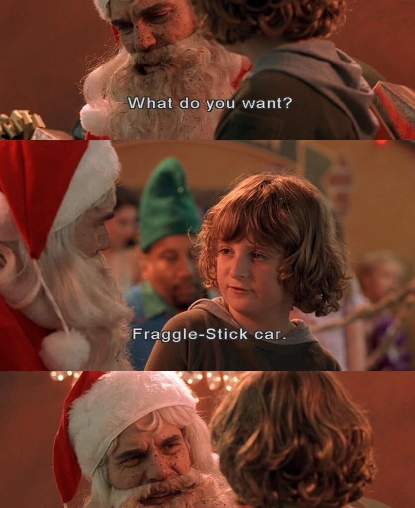 Remember when Trevor Zegras was in Bad Santa asking for a Fraggle stick car? Merry Christmas!!