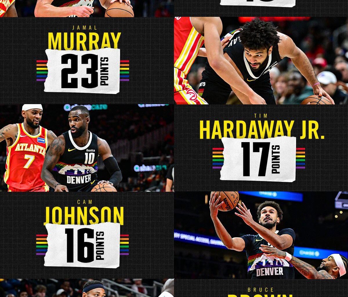 Joker🃏with the HUGE second half, Mal 🏹with the solid follow up game, THJ and Cowboy 🤠 Bruce stepped up off the bench🏔️🏀 Ugly but GREAT team win!