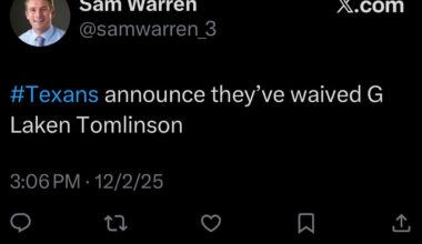 Tomlinson was waived