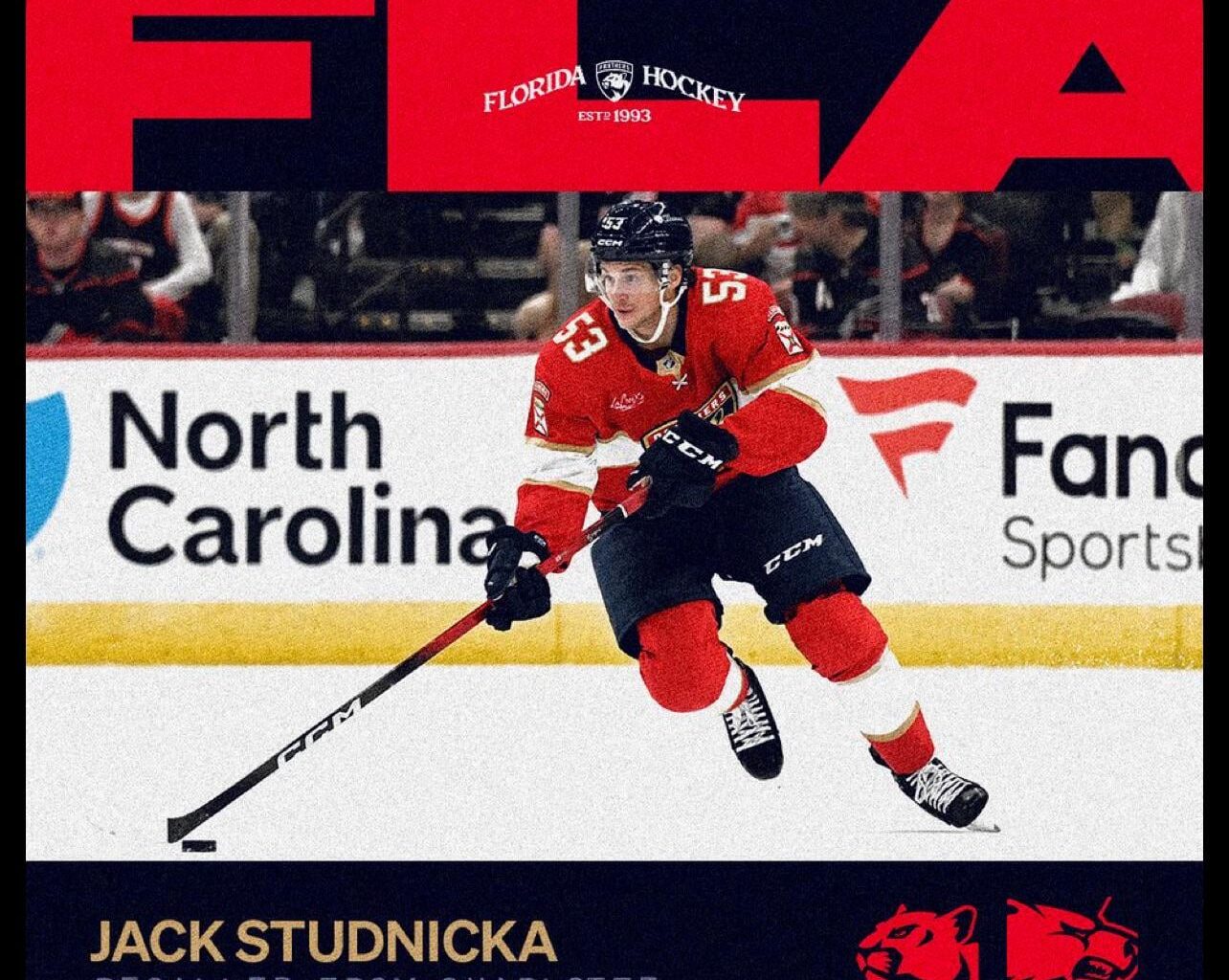Studnicka coming up from the Checkers