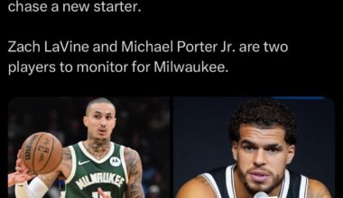 [Sidery] The Bucks are shopping Kyle Kuzma and Bobby Portis in trade talks for an impact player.