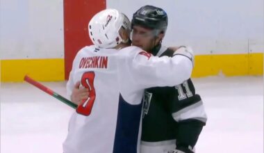 Alex Ovechkin leads Capitals’ post-game handshake line for retiring Anze Kopitar: ‘It’s just all about respect’