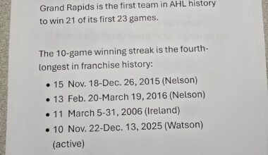 The Grand Rapids Griffins have been making history lately