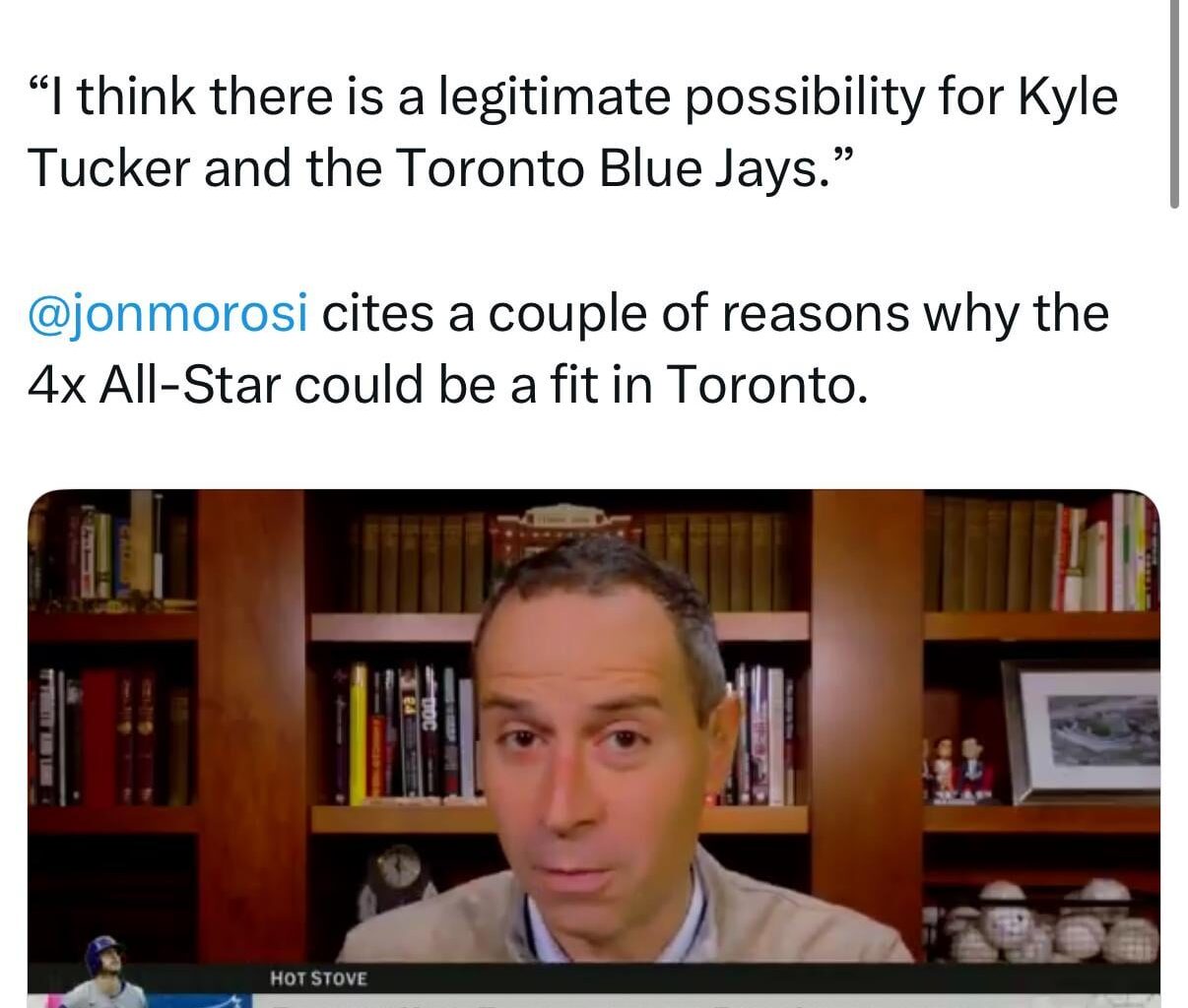 [MLB Network] “I think there is a legitimate possibility for Kyle Tucker and the Toronto Blue Jays.”