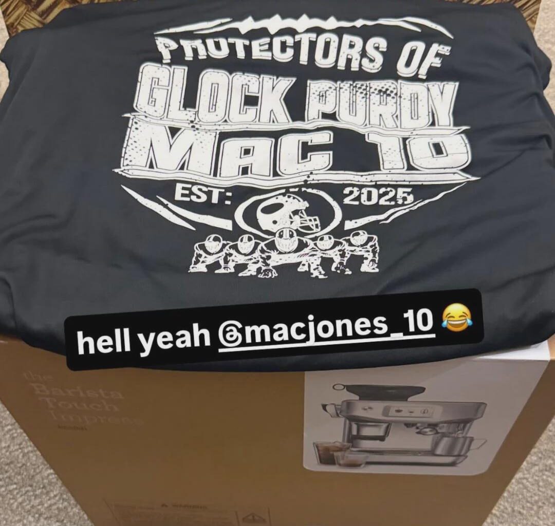 Mac Jones Christmas gift to the OL