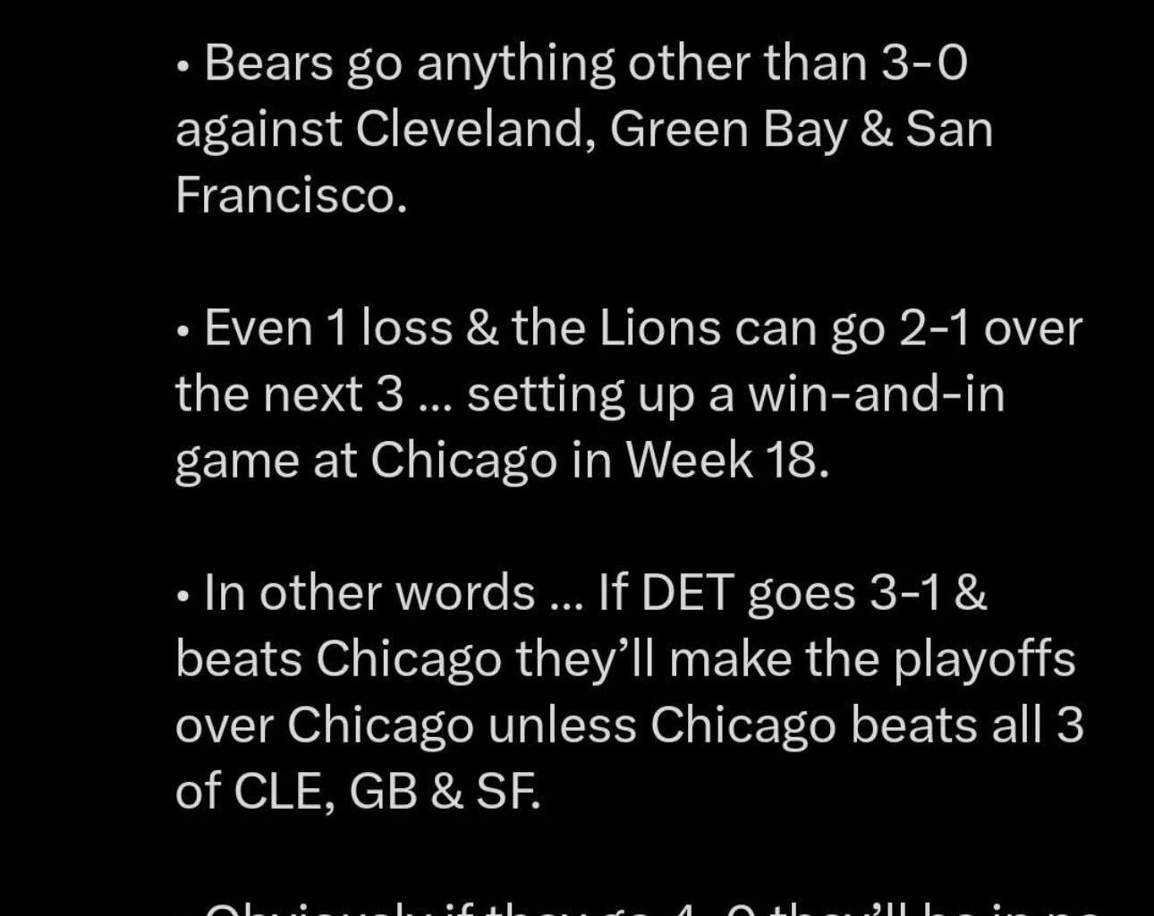 Lions Best Playoff Path Following Chicago's Loss At Green Bay: