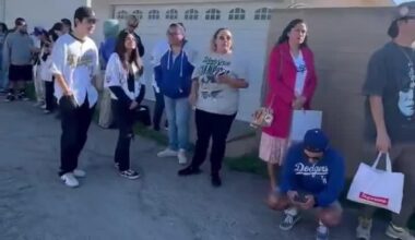Hundreds of Dodgers fans have lined up in Monterey Park this morning to meet Tommy Edman