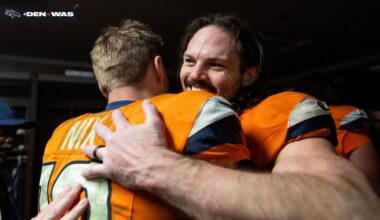 Broncos locker room love after a HUGE WIN❤️🏔️🏈