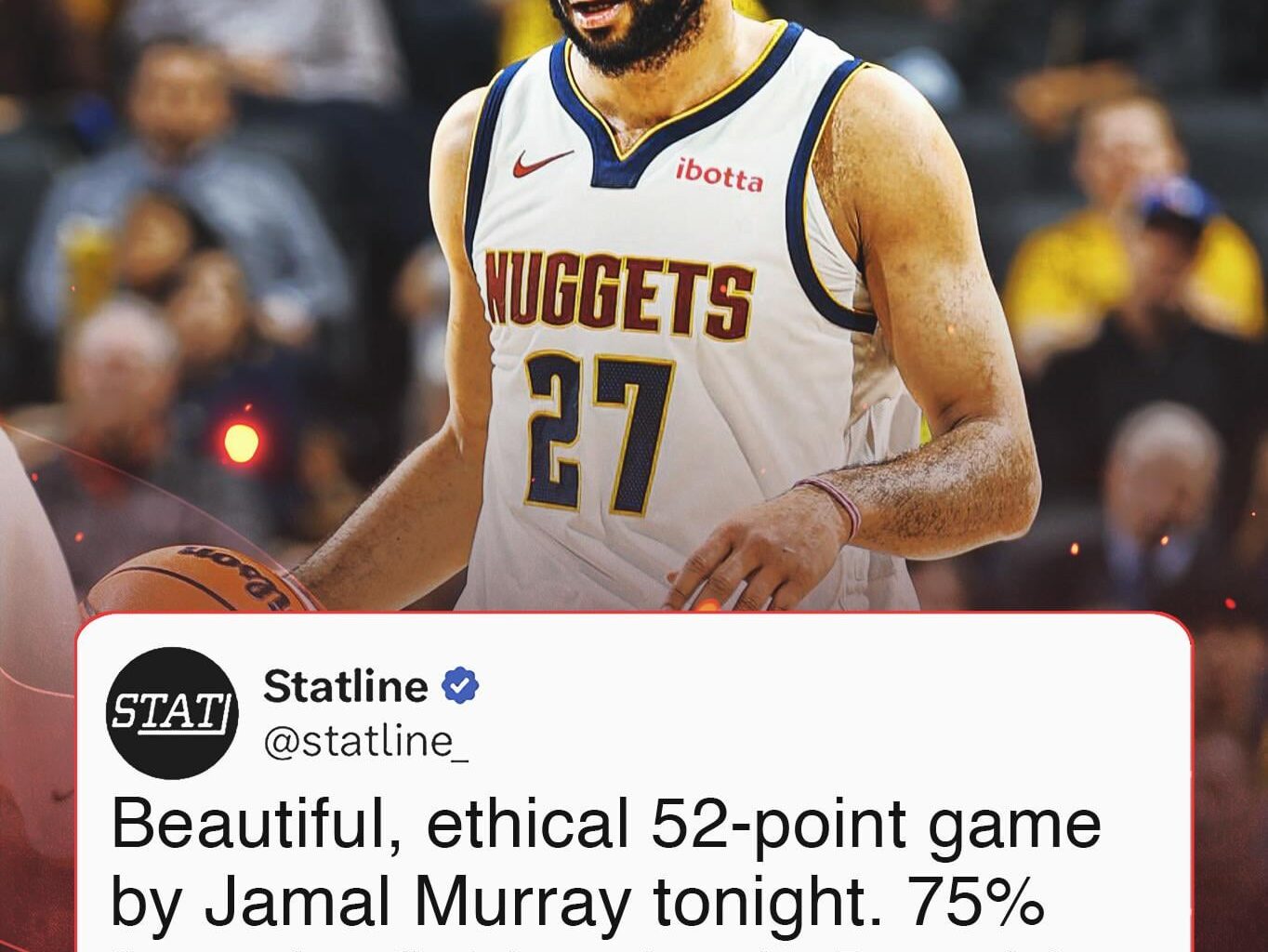 Beautiful, ETHICAL 52 point game🏹😂 and only 5 FT attempts. Ethical Shots fired😂