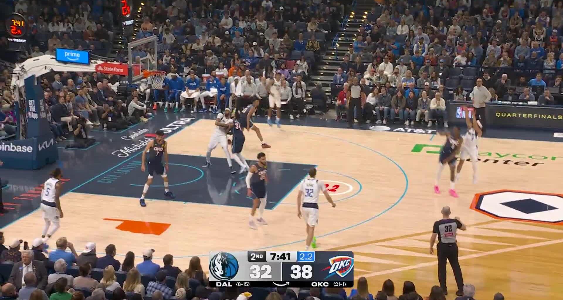 Nemby Crosses J-Dub And Hits The DEEP Logo Step-Back Triple!