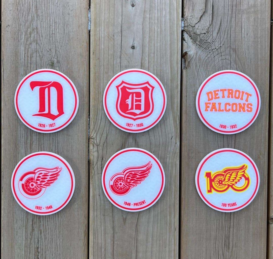 Detroit Red Wings Historical Coasters